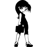 Sticker manga fille