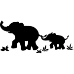 Sticker marche d'lphants