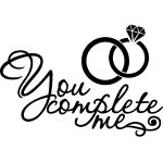 Sticker mariage - you complete me Sticker mariage - you complete me