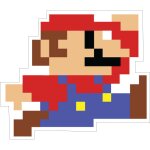 Sticker mario pixelis
