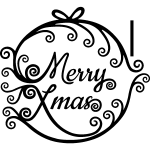 Sticker  merry xmas  balle