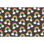 Sticker meuble pour enfant lapins et arcs - en - ciel merveilleux