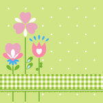 Sticker meubles ikea fleurs sur le pr vert