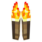Sticker minecraft jeu, torches