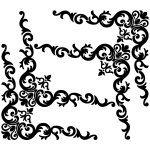 Stickers pour miroir 4 coins baroque