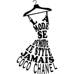 Sticker la mode se démode le style jamais - coco chanel Sticker la mode se démode le style jamais - coco chanel