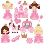 Sticker le monde des petites princesses