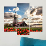 Sticker le moulin dans la prairie