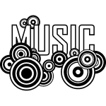 Sticker music design de cercles