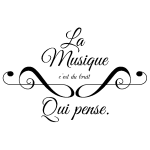 Sticker la musique c'est du bruit qui pense Sticker la musique c'est du bruit qui pense