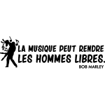 Sticker musique citation les hommes libres - bob marley