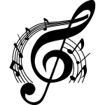 Sticker musique cl de sol