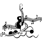 Sticker musique mélodie de guitares Sticker musique mélodie de guitares