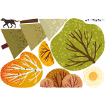 Stickers nature balade en automne