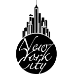 Sticker new york city en rond Sticker new york city en rond