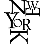 Sticker new york composition