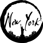Sticker new - york encerclée Sticker new - york encerclée