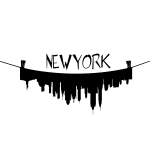 Sticker new - york à l'envers Sticker new - york à l'envers