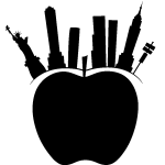 Sticker new - york et une grosse pomme Sticker new - york et une grosse pomme