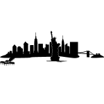 Sticker new - york vue panoramique Sticker new - york vue panoramique
