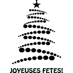 Sticker nol joyeuse ftes et son joli sapin