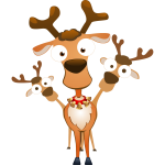 Sticker nol les rennes malicieux