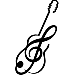 Sticker note et guitare Sticker note et guitare