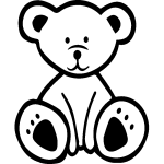 Sticker nounours aux grands pieds