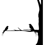 Sticker oiseaux se confrontant Sticker oiseaux se confrontant