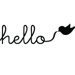 Sticker oiseau hello Sticker oiseau hello