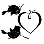 Sticker oiseaux marié Sticker oiseaux marié