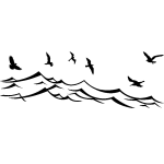 Sticker oiseaux de mer Sticker oiseaux de mer