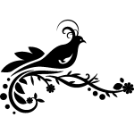 Sticker l'oiseau romantique Sticker l'oiseau romantique