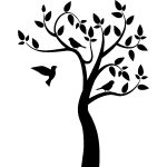 Sticker oiseaux sur un arbre