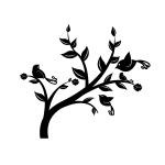Sticker oiseaux sur un arbre pour pc