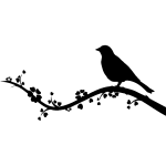 Sticker l'oiseau sur la branche Sticker l'oiseau sur la branche