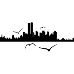 Sticker oiseaux sur new - york Sticker oiseaux sur new - york