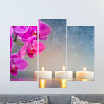 Sticker l?orchide avec les bougies