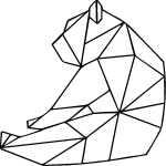 Sticker origami ours