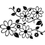 Sticker ornement marguerite