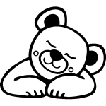 Sticker ours dormeur