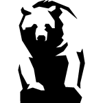 Sticker ours grizzly
