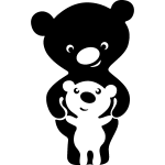 Sticker ours maman et bb