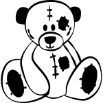 Sticker ourson blessé Sticker ourson blessé