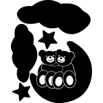 Stickers oursons et lune
