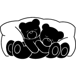 Sticker oursons sur lit