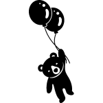 Sticker ourson volant avec ses ballons Sticker ourson volant avec ses ballons