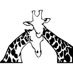 Sticker paire de girafes