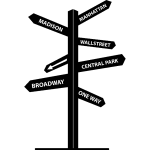 Sticker panneau routier  new - york