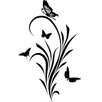Sticker papillons et baroque